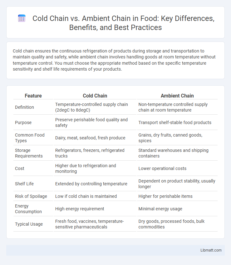 Cold Chain vs. Ambient Chain in Food: Key Differences, Benefits, and Best Practices