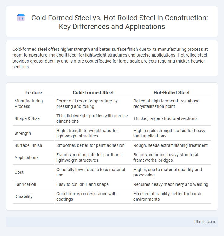 Cold-Formed Steel vs. Hot-Rolled Steel in Construction: Key Differences and Applications