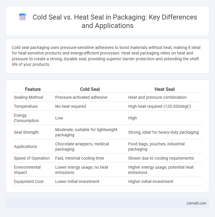 Cold Seal vs. Heat Seal in Packaging: Key Differences and Applications