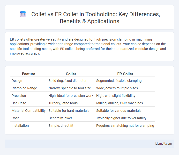 Collet vs ER Collet in Toolholding: Key Differences, Benefits & Applications