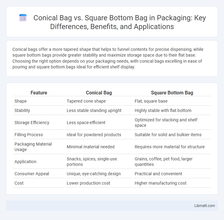 Conical Bag vs. Square Bottom Bag in Packaging: Key Differences, Benefits, and Applications
