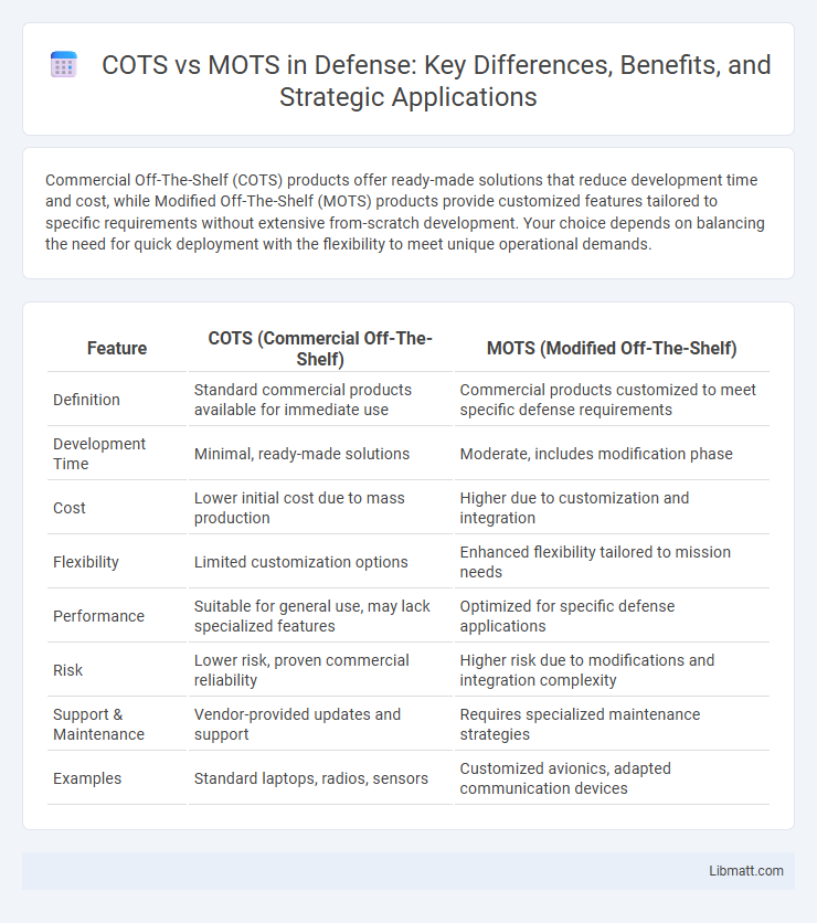 COTS vs MOTS in Defense: Key Differences, Benefits, and Strategic Applications