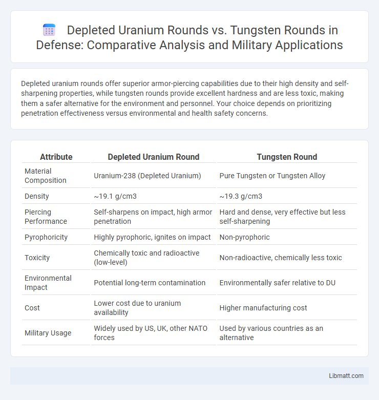 Depleted Uranium Rounds vs. Tungsten Rounds in Defense: Comparative Analysis and Military Applications