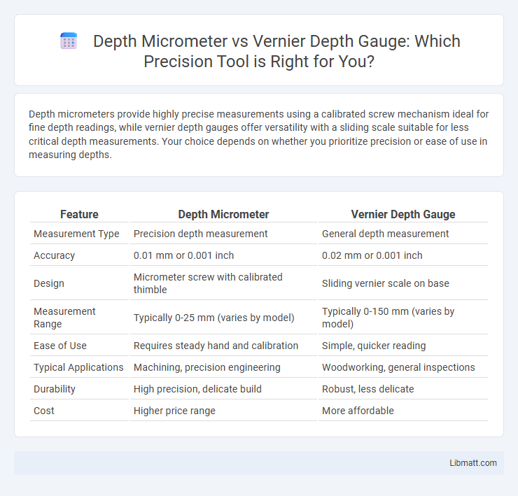 Depth Micrometer vs Vernier Depth Gauge: Which Precision Tool is Right for You?
