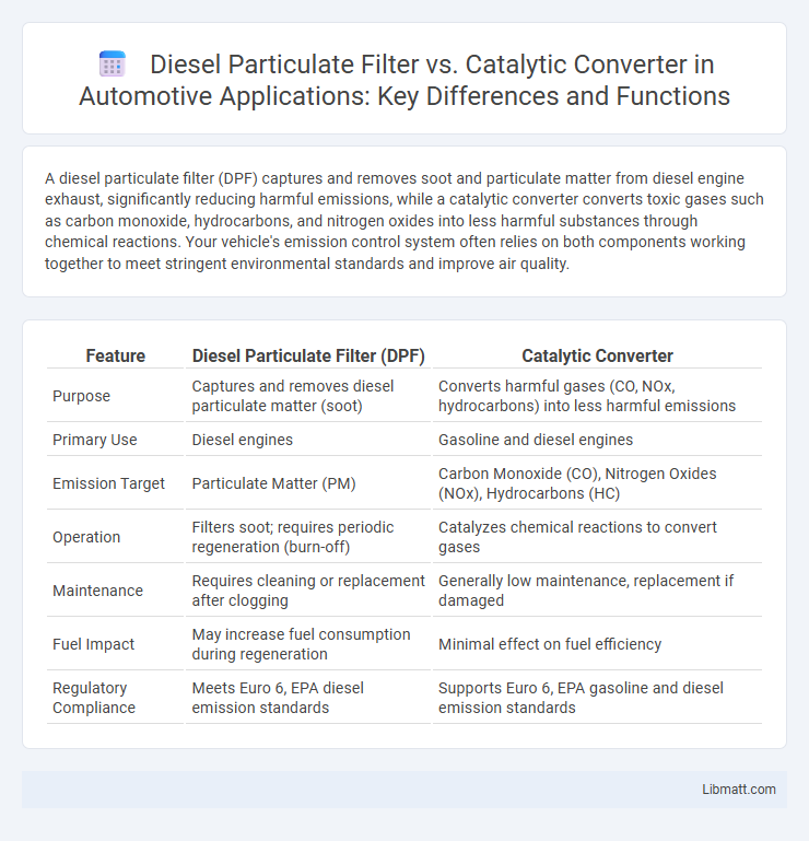 Diesel Particulate Filter vs. Catalytic Converter in Automotive Applications: Key Differences and Functions