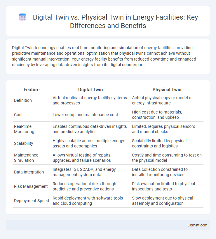 Digital Twin vs. Physical Twin in Energy Facilities: Key Differences and Benefits