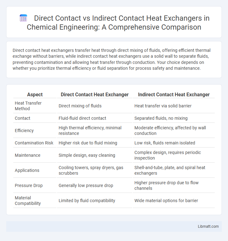 Direct Contact vs Indirect Contact Heat Exchangers in Chemical Engineering: A Comprehensive Comparison