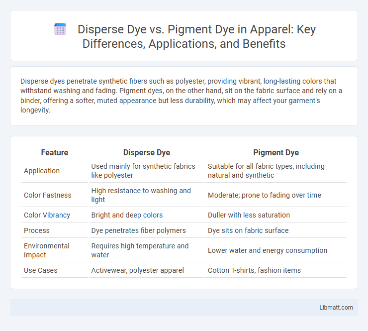 Disperse Dye vs. Pigment Dye in Apparel: Key Differences, Applications, and Benefits