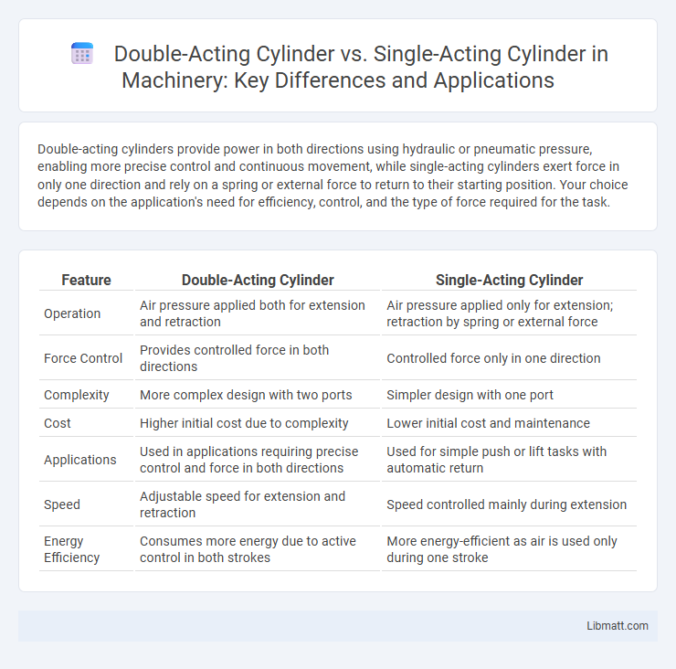 Double-Acting Cylinder vs. Single-Acting Cylinder in Machinery: Key Differences and Applications