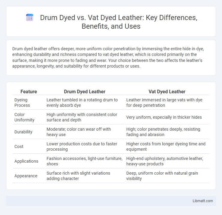 Drum Dyed vs. Vat Dyed Leather: Key Differences, Benefits, and Uses