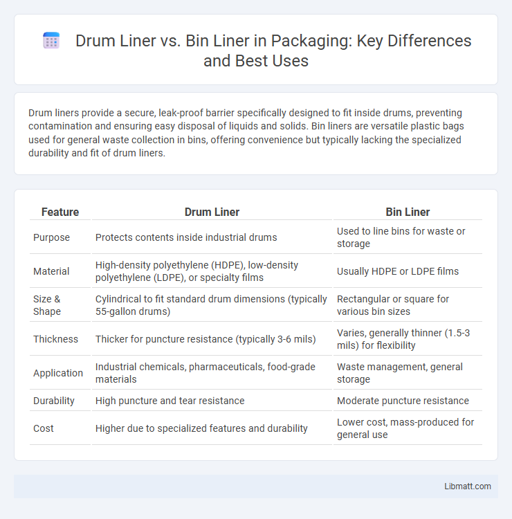 Drum Liner vs. Bin Liner in Packaging: Key Differences and Best Uses