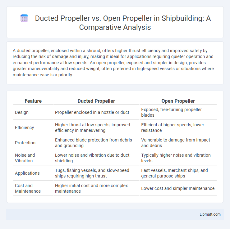 Ducted Propeller vs. Open Propeller in Shipbuilding: A Comparative Analysis