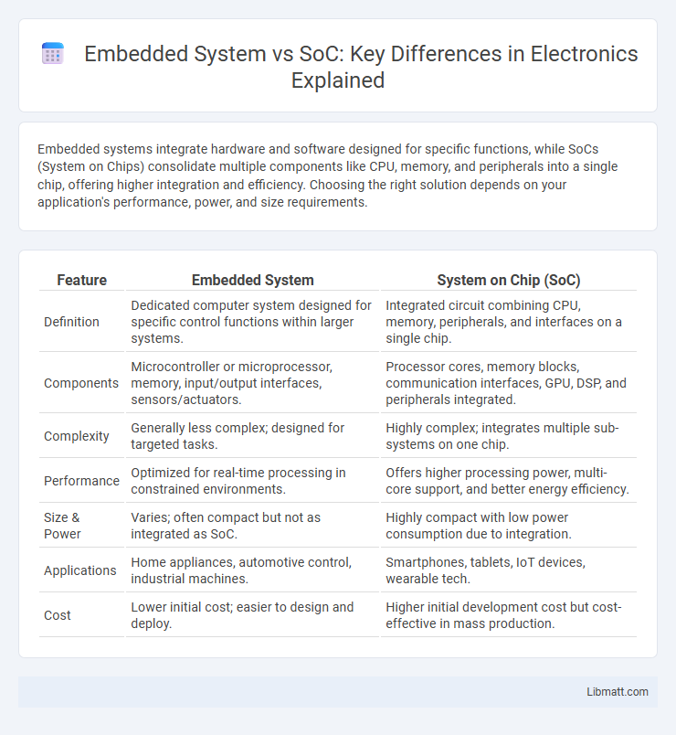 Embedded System vs SoC: Key Differences in Electronics Explained