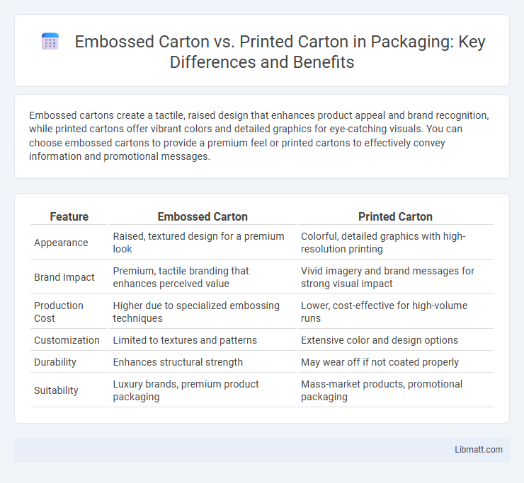 Embossed Carton vs. Printed Carton in Packaging: Key Differences and Benefits