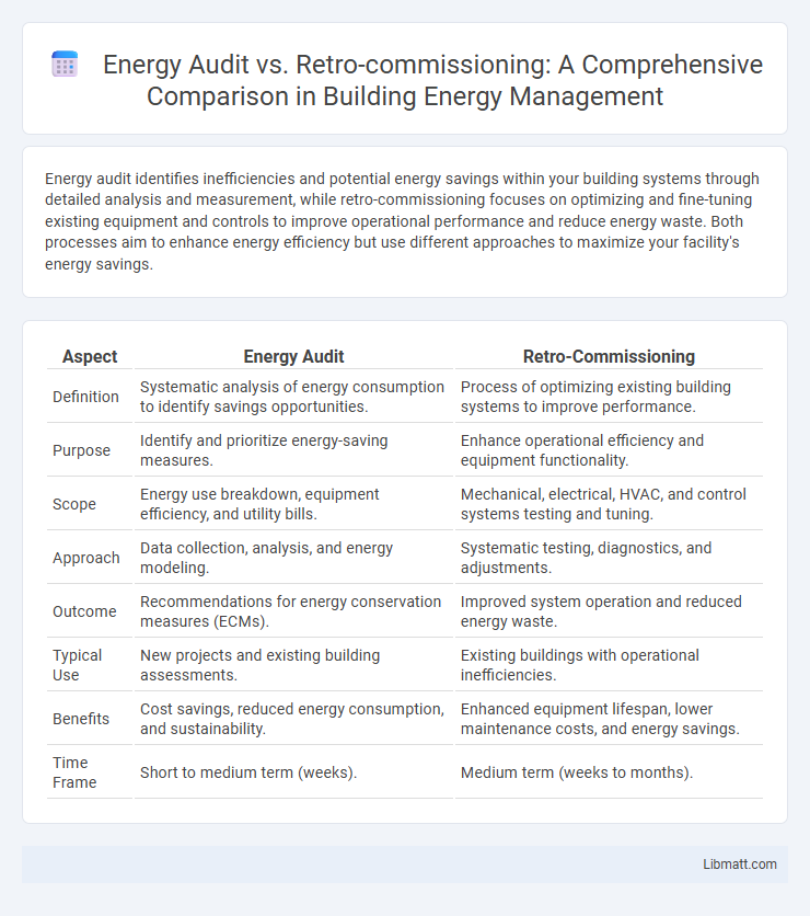 Energy Audit vs. Retro-commissioning: A Comprehensive Comparison in Building Energy Management