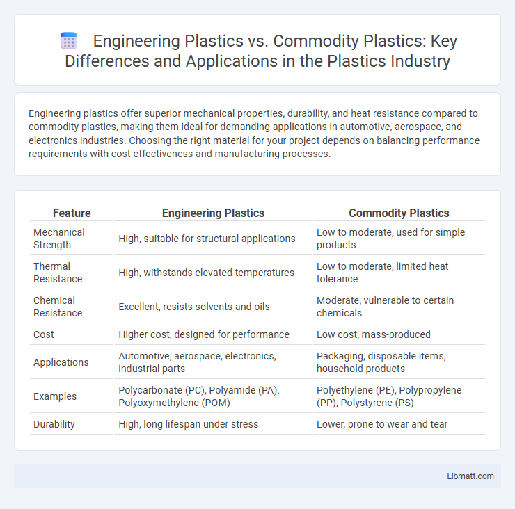 Engineering Plastics vs. Commodity Plastics: Key Differences and Applications in the Plastics Industry