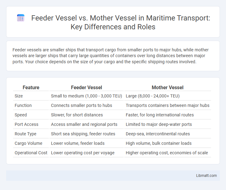 Feeder Vessel vs. Mother Vessel in Maritime Transport: Key Differences and Roles