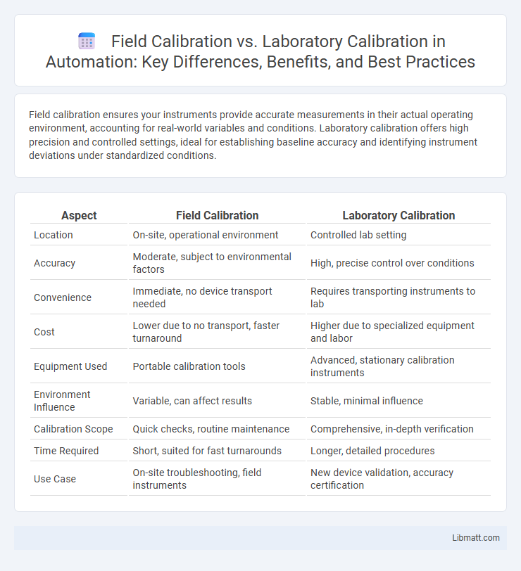 Field Calibration vs. Laboratory Calibration in Automation: Key Differences, Benefits, and Best Practices