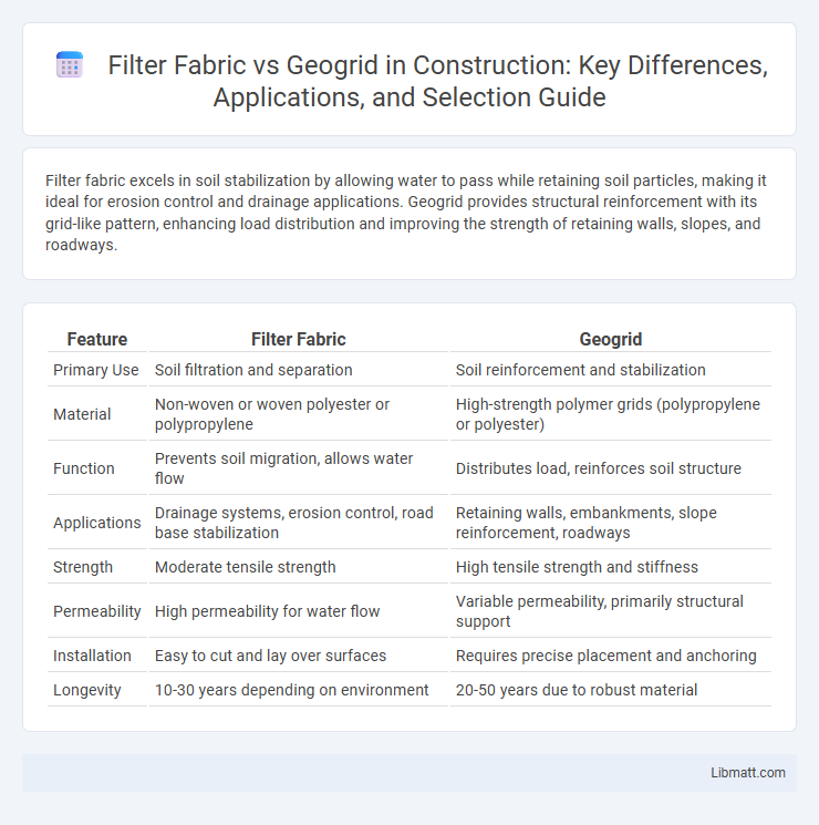 Filter Fabric vs Geogrid in Construction: Key Differences, Applications, and Selection Guide