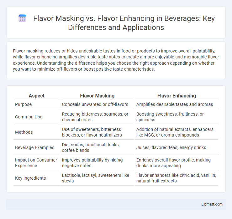 Flavor Masking vs. Flavor Enhancing in Beverages: Key Differences and Applications