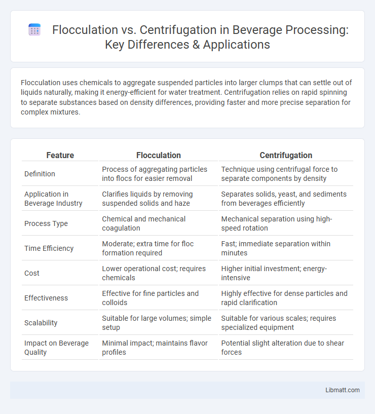Flocculation vs. Centrifugation in Beverage Processing: Key Differences & Applications