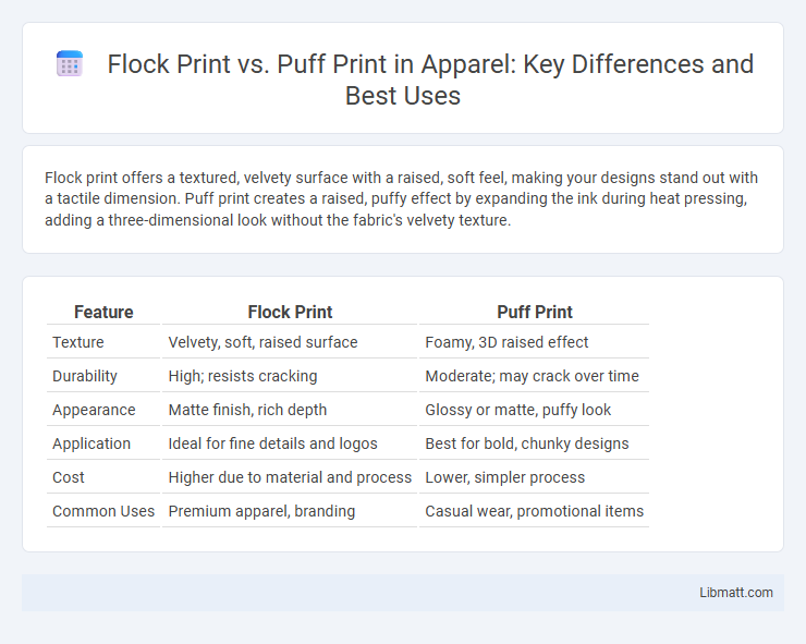 Flock Print vs. Puff Print in Apparel: Key Differences and Best Uses