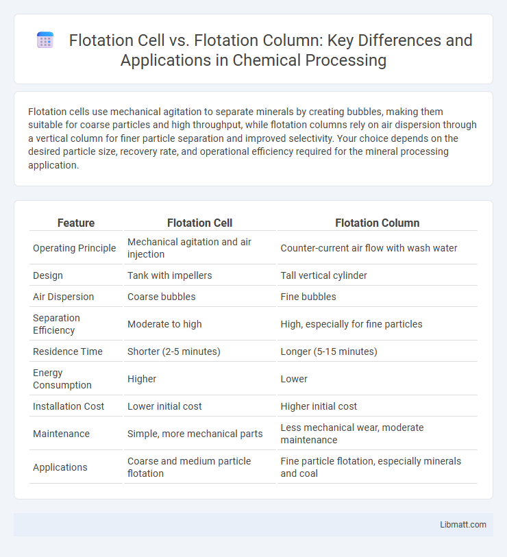 Flotation Cell vs. Flotation Column: Key Differences and Applications in Chemical Processing