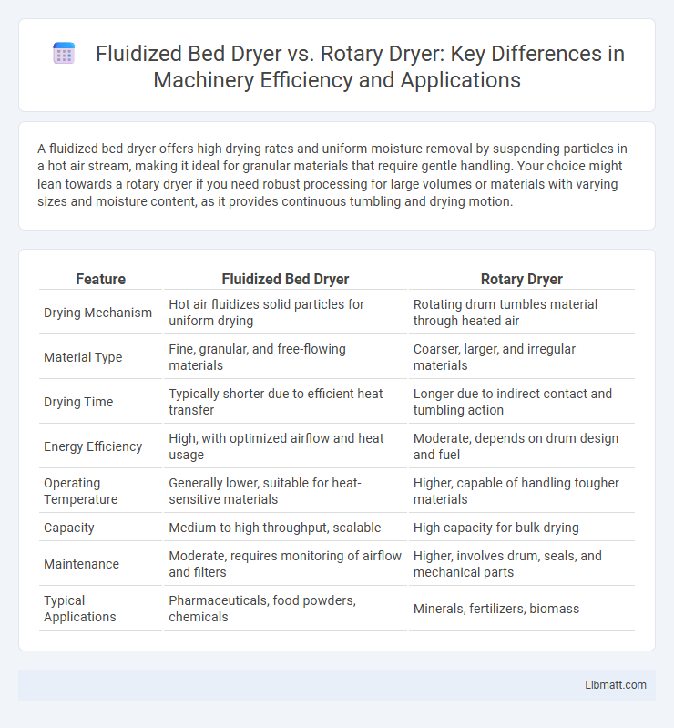 Fluidized Bed Dryer vs. Rotary Dryer: Key Differences in Machinery Efficiency and Applications
