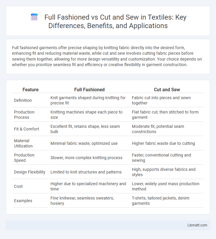 Full Fashioned vs Cut and Sew in Textiles: Key Differences, Benefits, and Applications