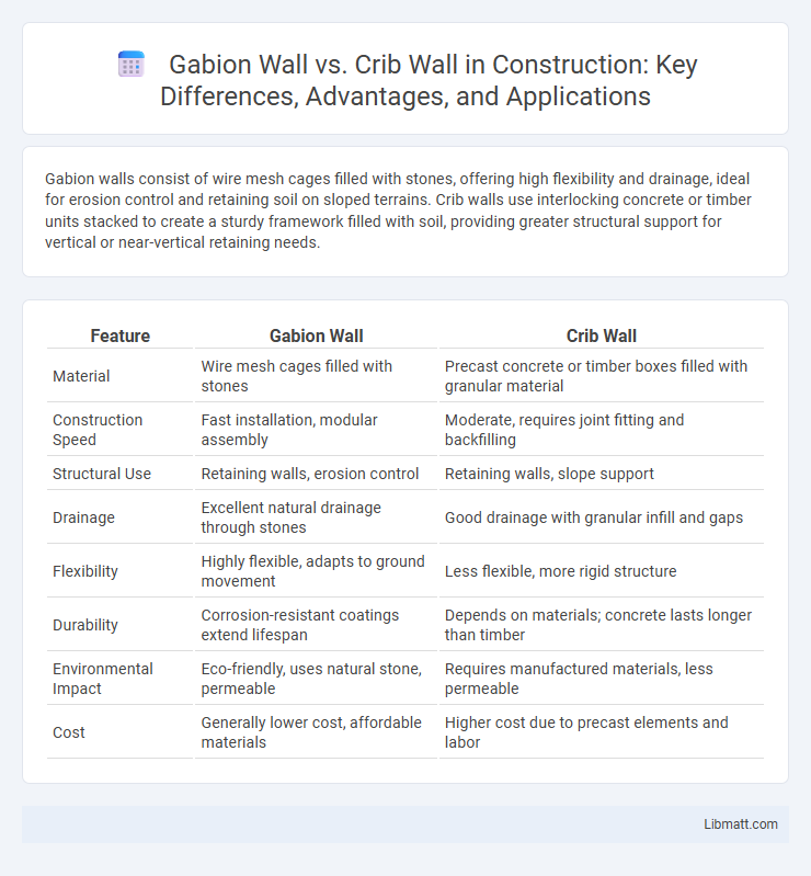 Gabion Wall vs. Crib Wall in Construction: Key Differences, Advantages, and Applications