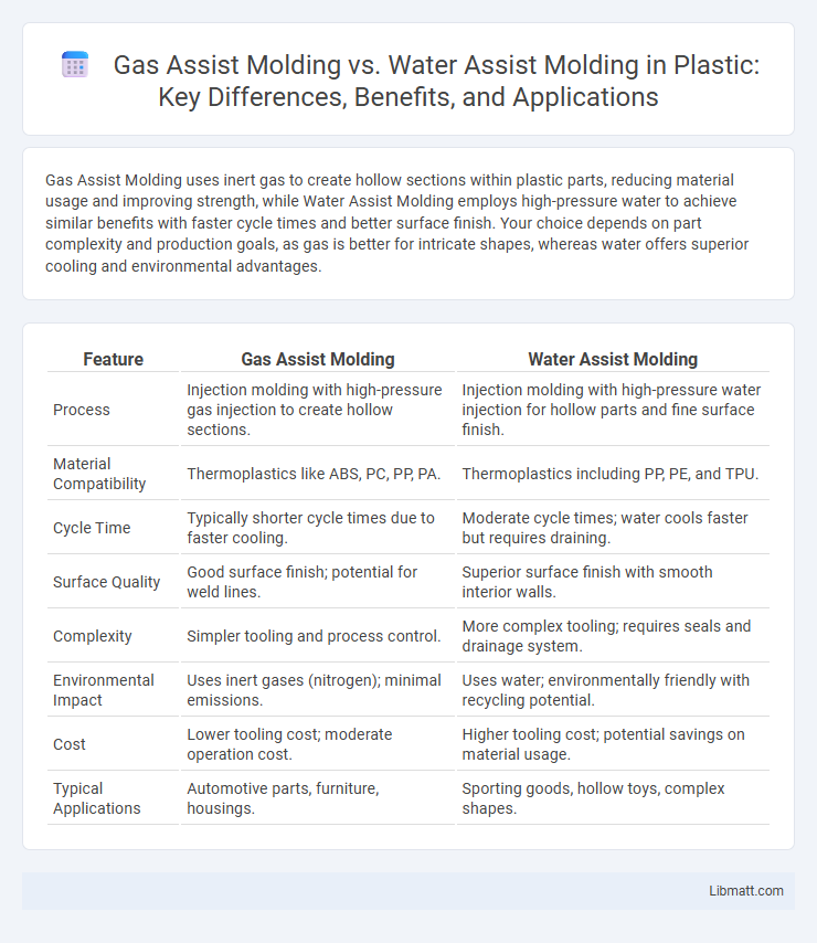 Gas Assist Molding vs. Water Assist Molding in Plastic: Key Differences, Benefits, and Applications