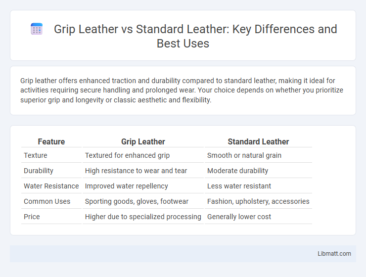 Grip Leather vs Standard Leather: Key Differences and Best Uses