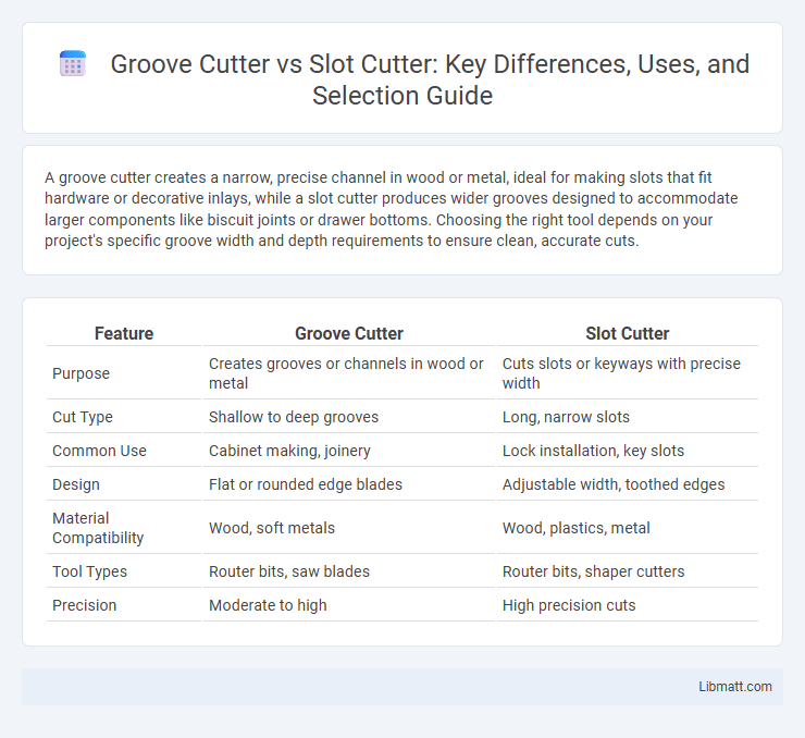 Groove Cutter vs Slot Cutter: Key Differences, Uses, and Selection Guide