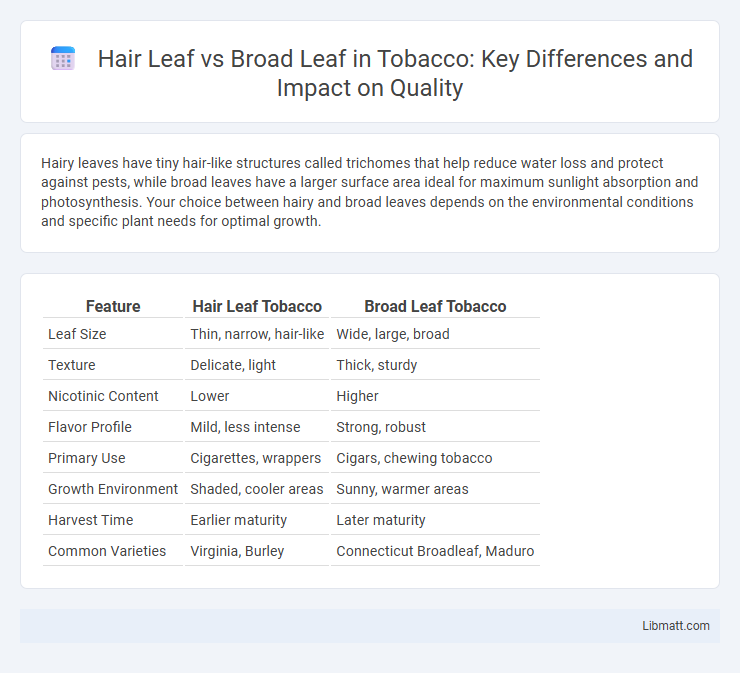 Hair Leaf vs Broad Leaf in Tobacco: Key Differences and Impact on Quality