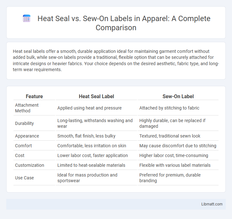 Heat Seal vs. Sew-On Labels in Apparel: A Complete Comparison