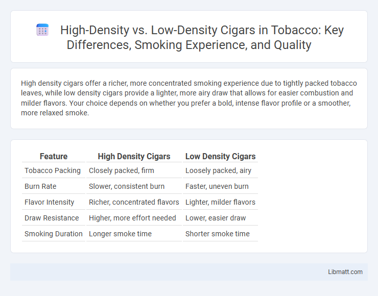 High-Density vs. Low-Density Cigars in Tobacco: Key Differences, Smoking Experience, and Quality