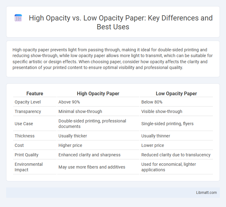 High Opacity vs. Low Opacity Paper: Key Differences and Best Uses