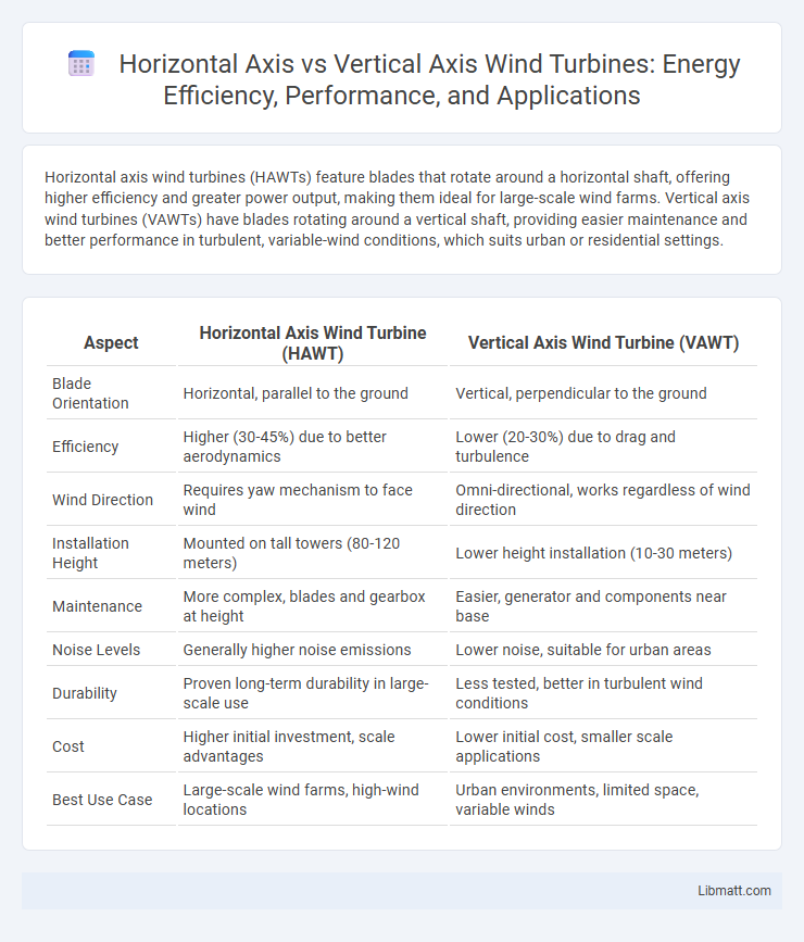 Horizontal Axis vs Vertical Axis Wind Turbines: Energy Efficiency, Performance, and Applications