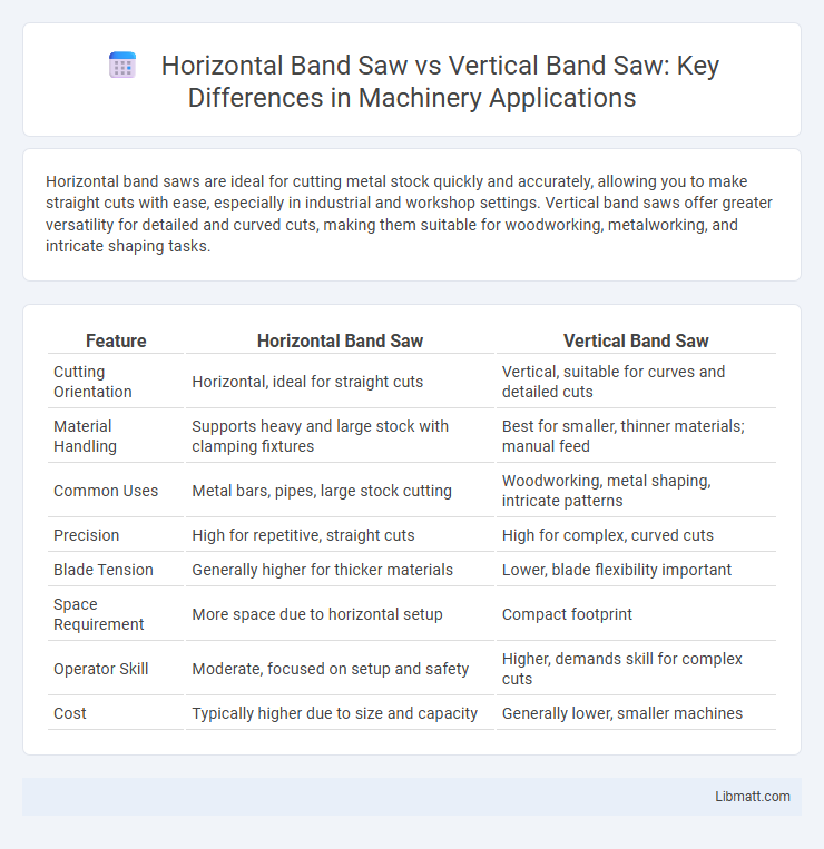 Horizontal Band Saw vs Vertical Band Saw: Key Differences in Machinery Applications