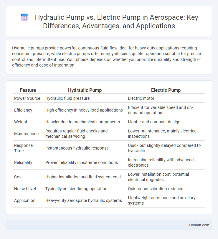 Hydraulic Pump vs. Electric Pump in Aerospace: Key Differences, Advantages, and Applications
