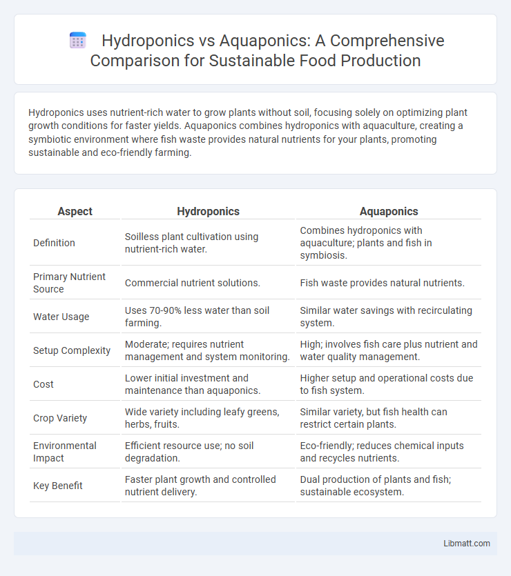 Hydroponics vs Aquaponics: A Comprehensive Comparison for Sustainable Food Production