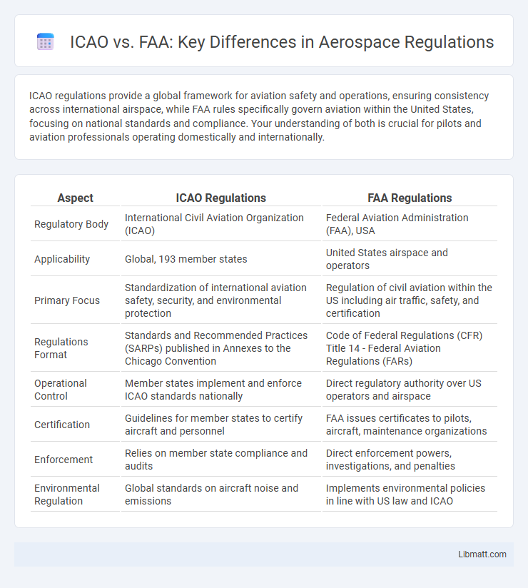 ICAO vs. FAA: Key Differences in Aerospace Regulations