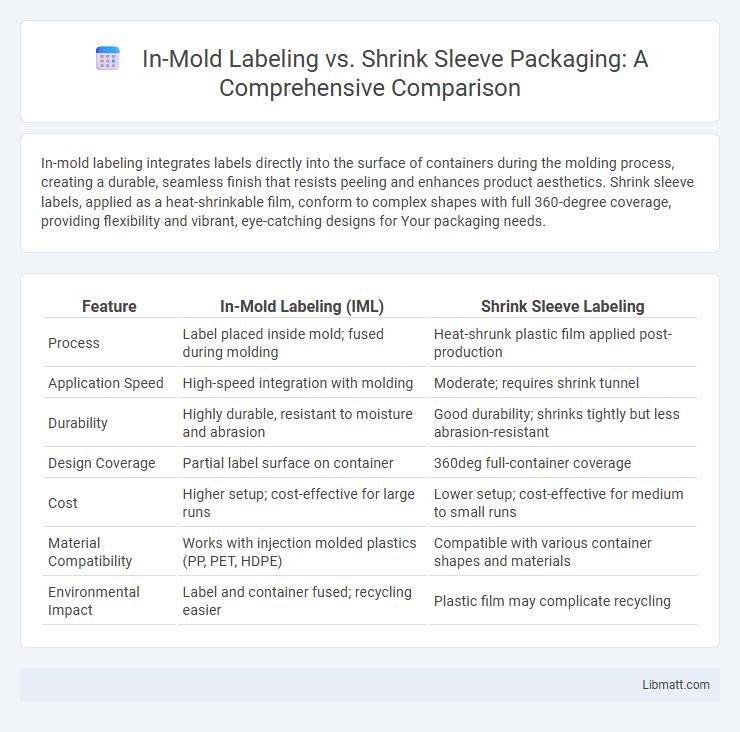 In-Mold Labeling vs. Shrink Sleeve Packaging: A Comprehensive Comparison