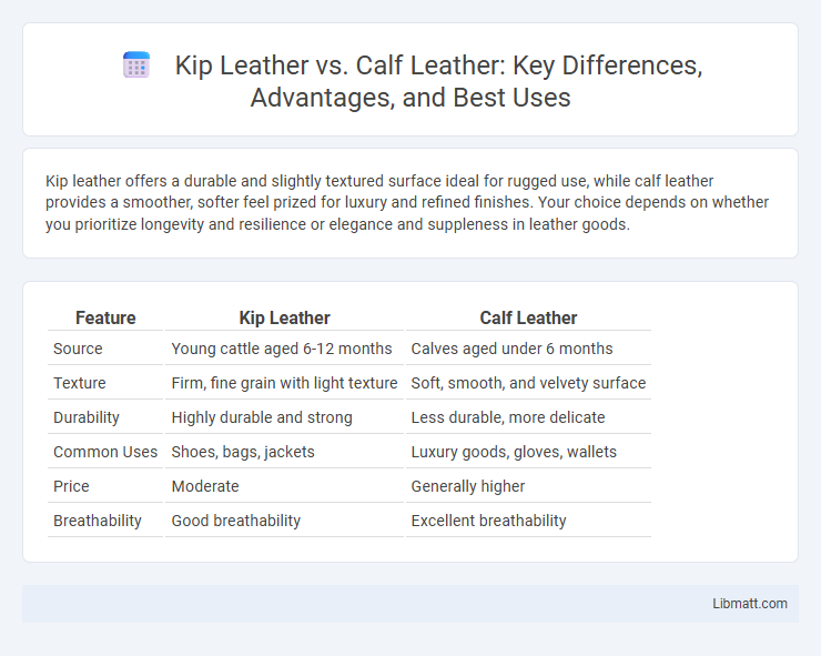 Kip Leather vs. Calf Leather: Key Differences, Advantages, and Best Uses