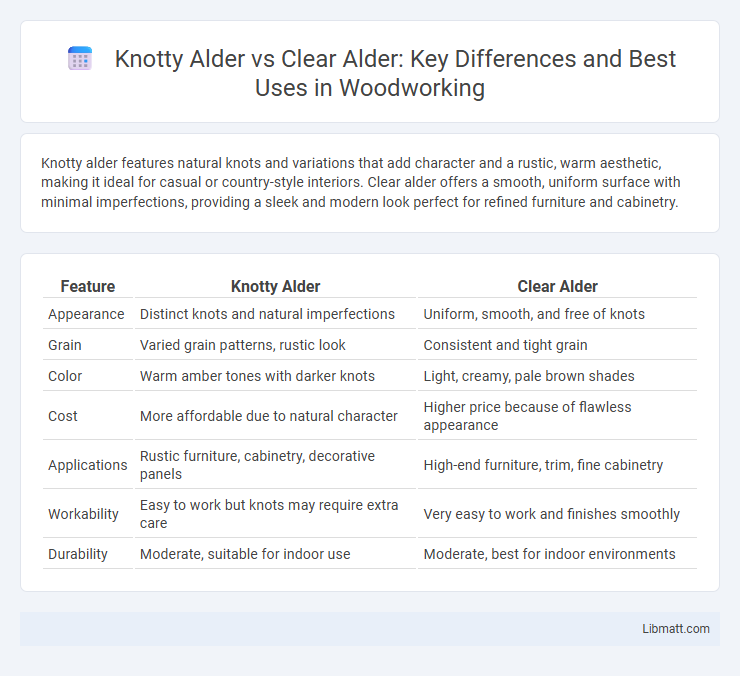 Knotty Alder vs Clear Alder: Key Differences and Best Uses in Woodworking