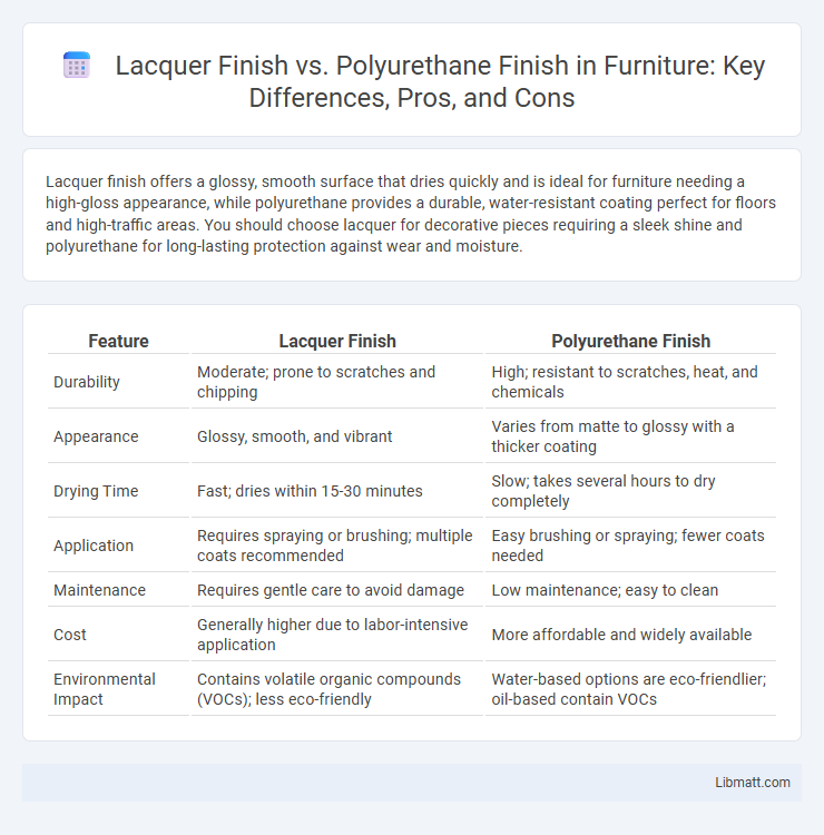 Lacquer Finish vs. Polyurethane Finish in Furniture: Key Differences, Pros, and Cons