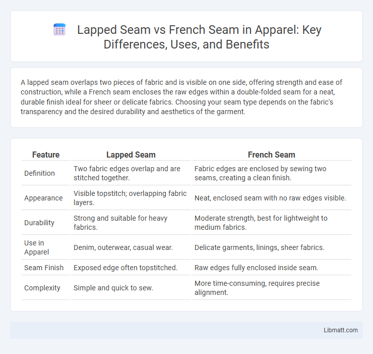 Lapped Seam vs French Seam in Apparel: Key Differences, Uses, and Benefits