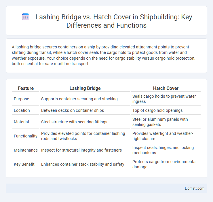 Lashing Bridge vs. Hatch Cover in Shipbuilding: Key Differences and Functions