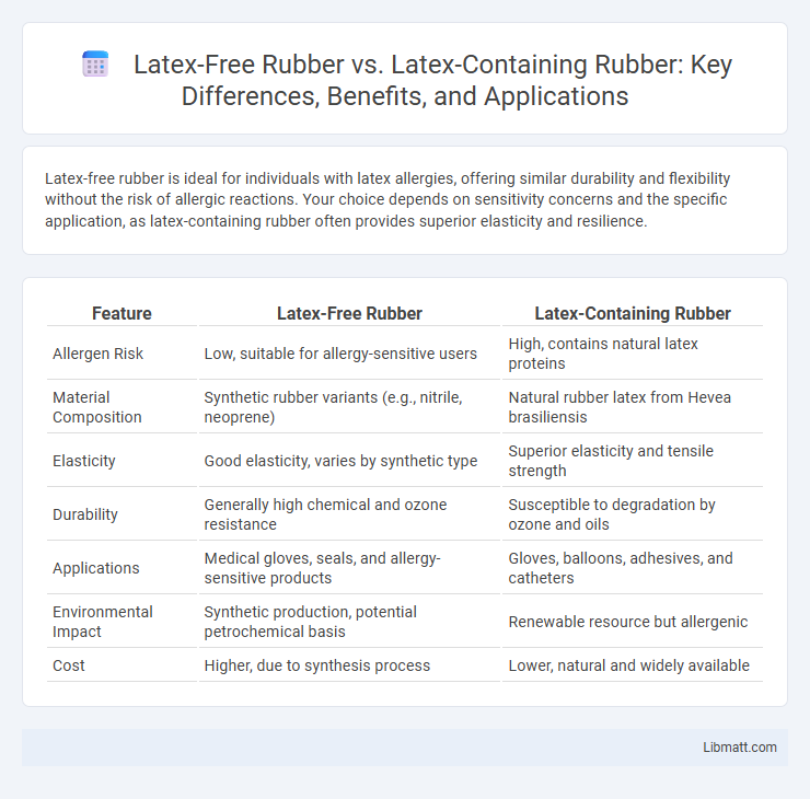 Latex-Free Rubber vs. Latex-Containing Rubber: Key Differences, Benefits, and Applications