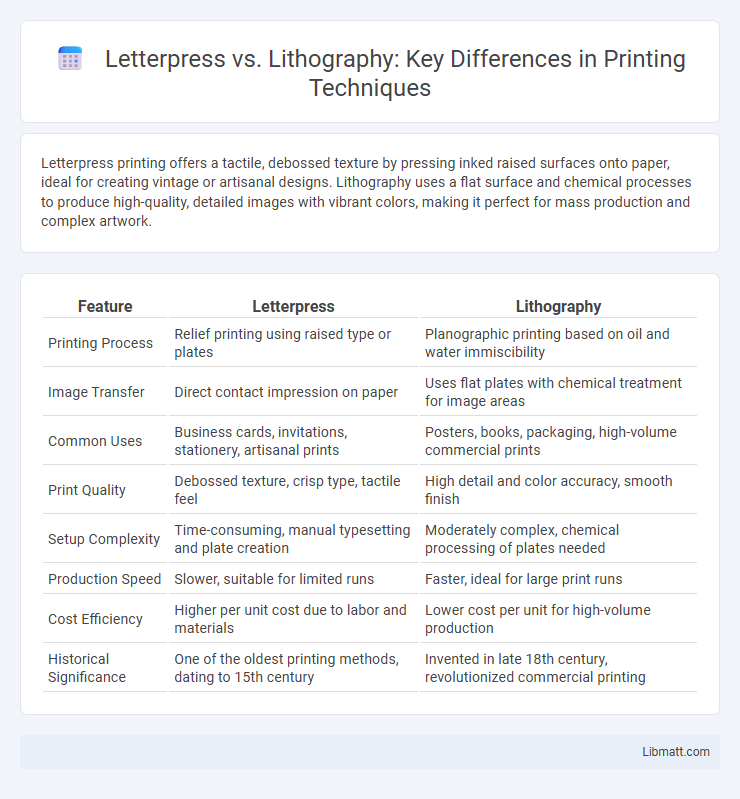 Letterpress vs. Lithography: Key Differences in Printing Techniques